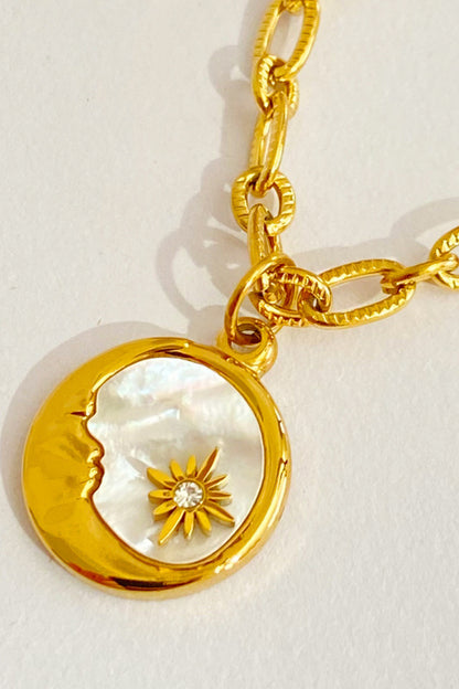 18K Gold-Plated Sun/Moon Necklace