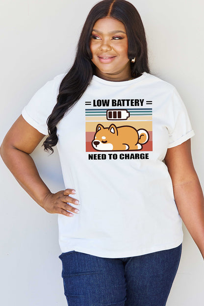 Women's LOW BATTERY NEED TO CHARGE Graphic T-Shirt