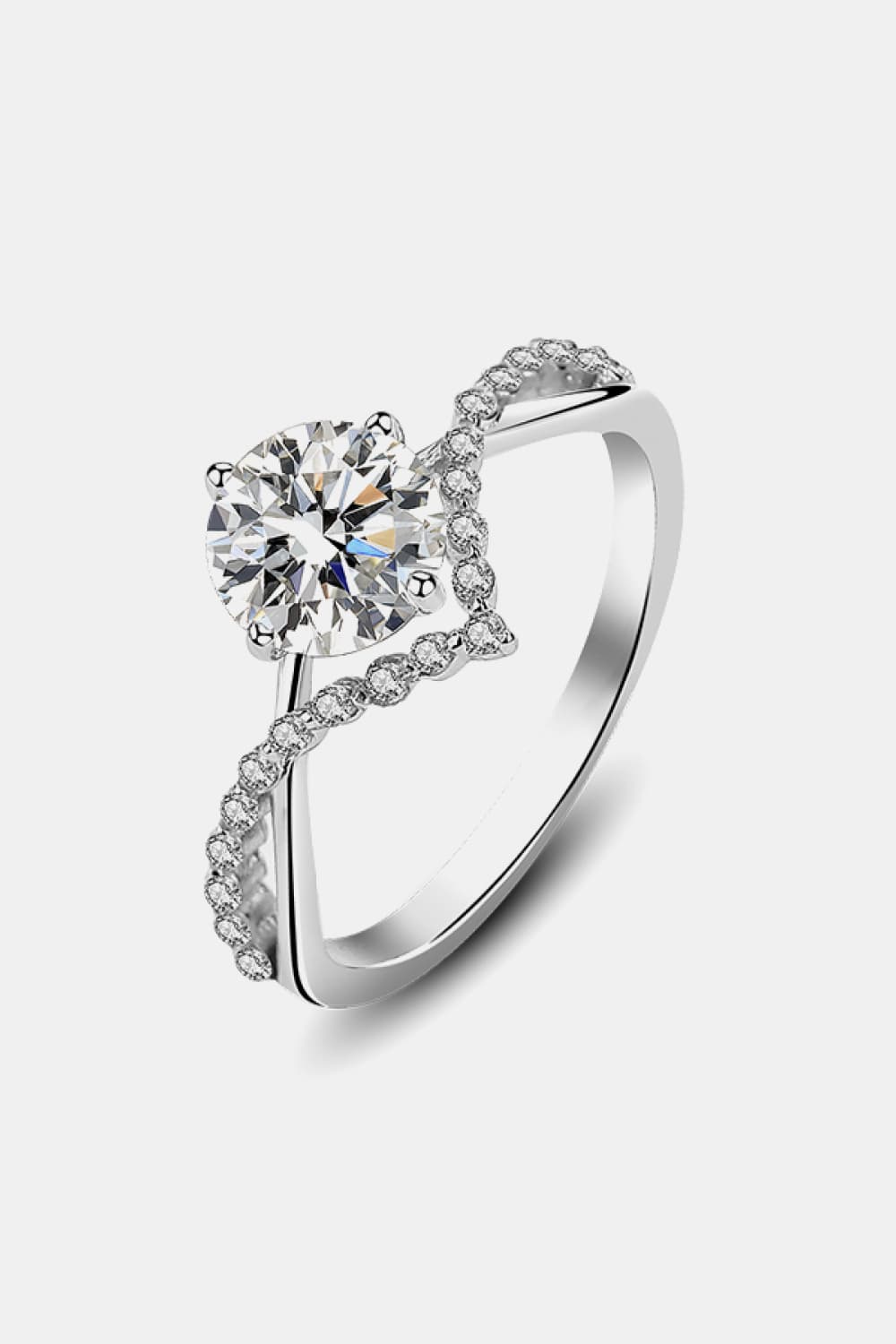 1 Carat Moissanite 925 Sterling Silver Zircon Ring