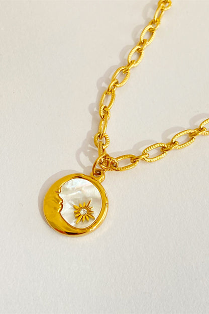 18K Gold-Plated Sun/Moon Necklace