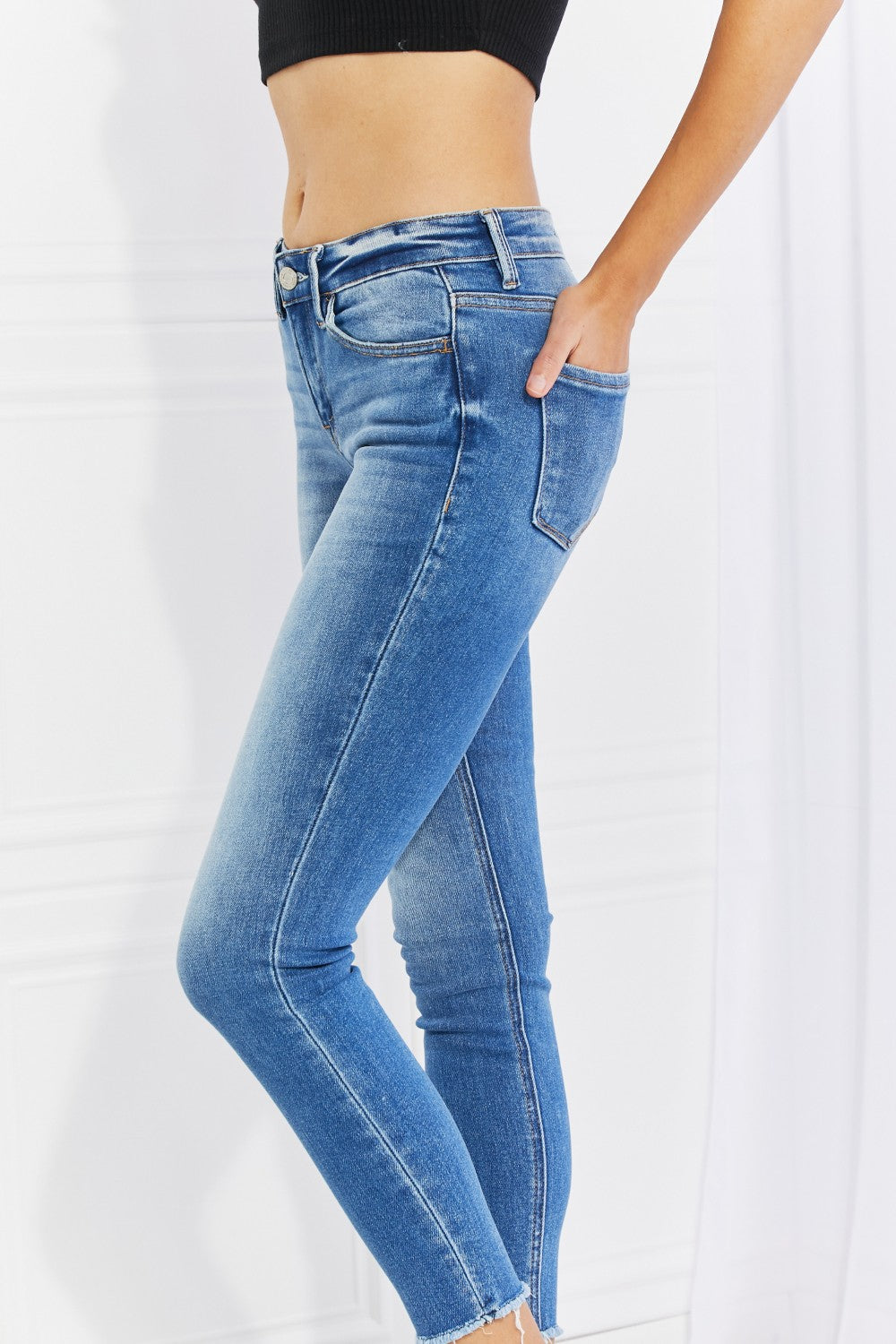 Women's Never Too Late Cropped Skinny Jeans