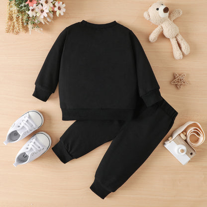 Unisex Boy's/Girl's LITTLE BOSS Long Sleeve Tee and Pants Set