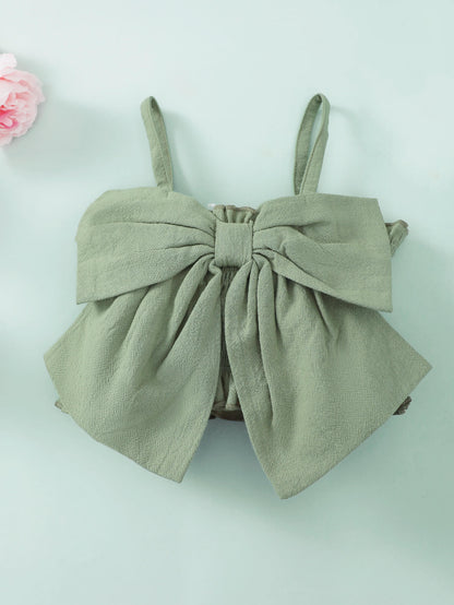 Girls Infant/Toddler Bow Detail Cami and Floral Flare Pants Set