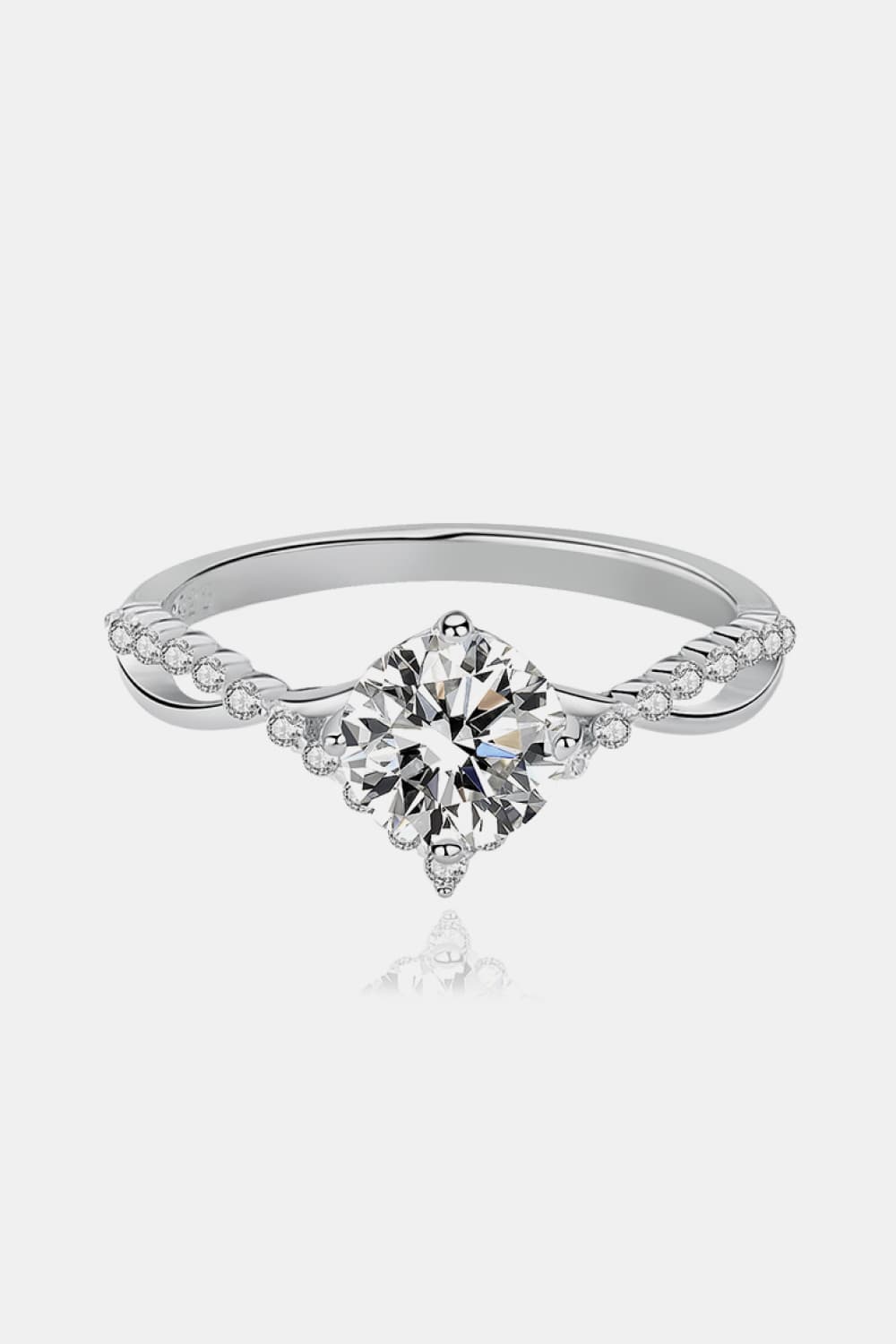 1 Carat Moissanite 925 Sterling Silver Zircon Ring