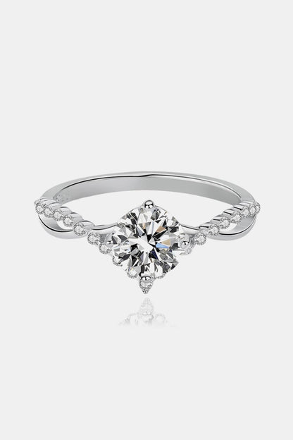 1 Carat Moissanite 925 Sterling Silver Zircon Ring