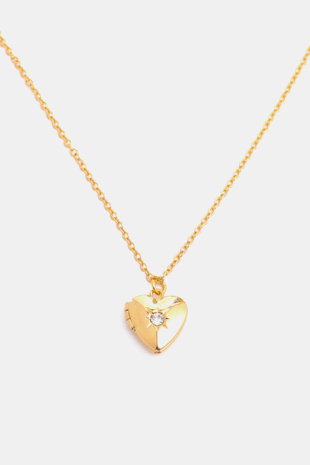 14K Gold-Plated Birthstone Heart Necklace